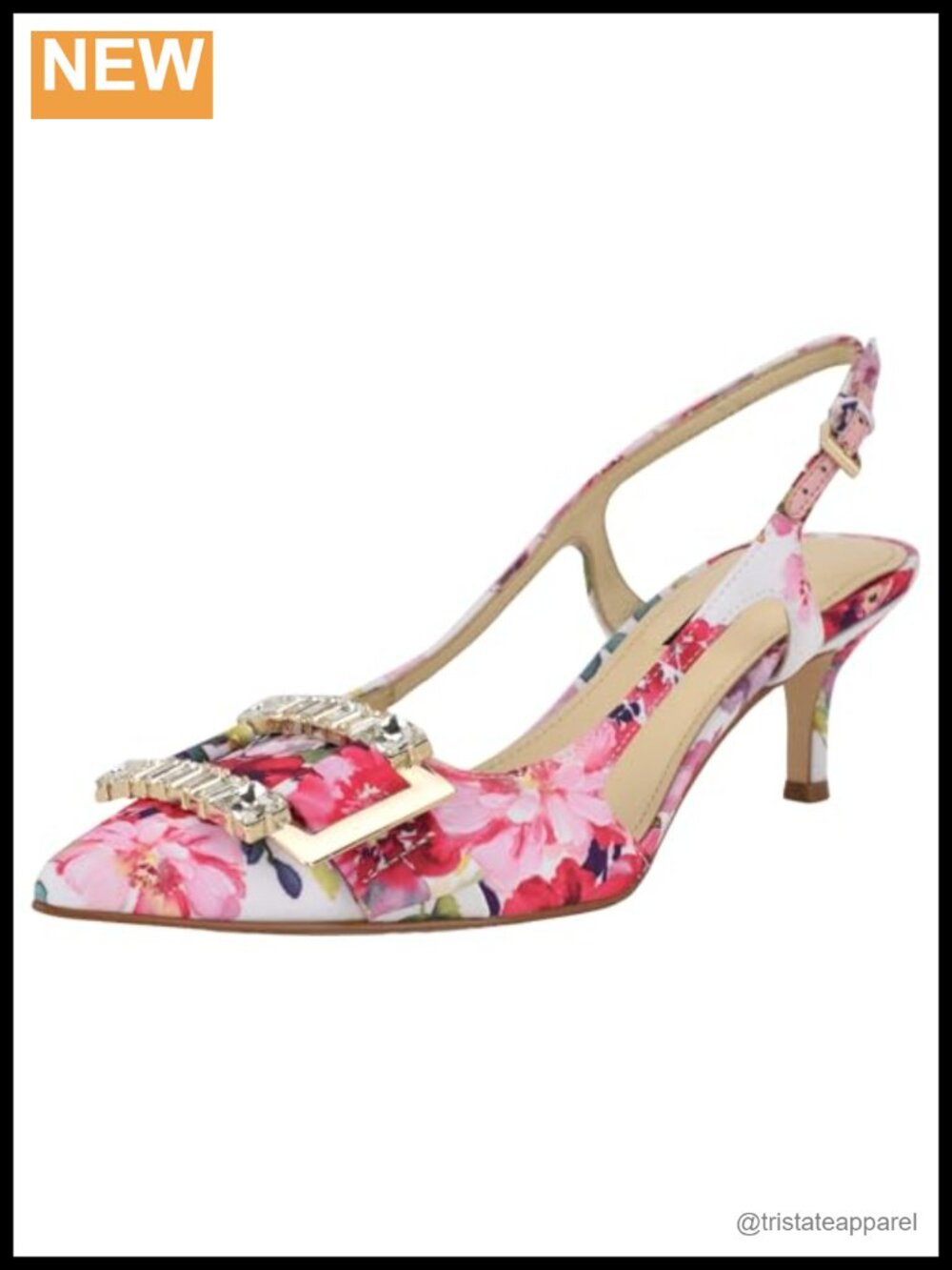 Pointy Toe Slingback Kitten Heel Dress Pumps